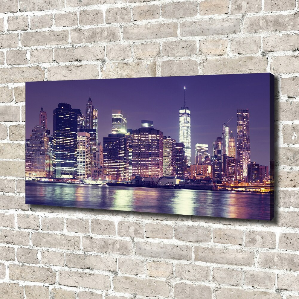 Canvas wall art New York at night