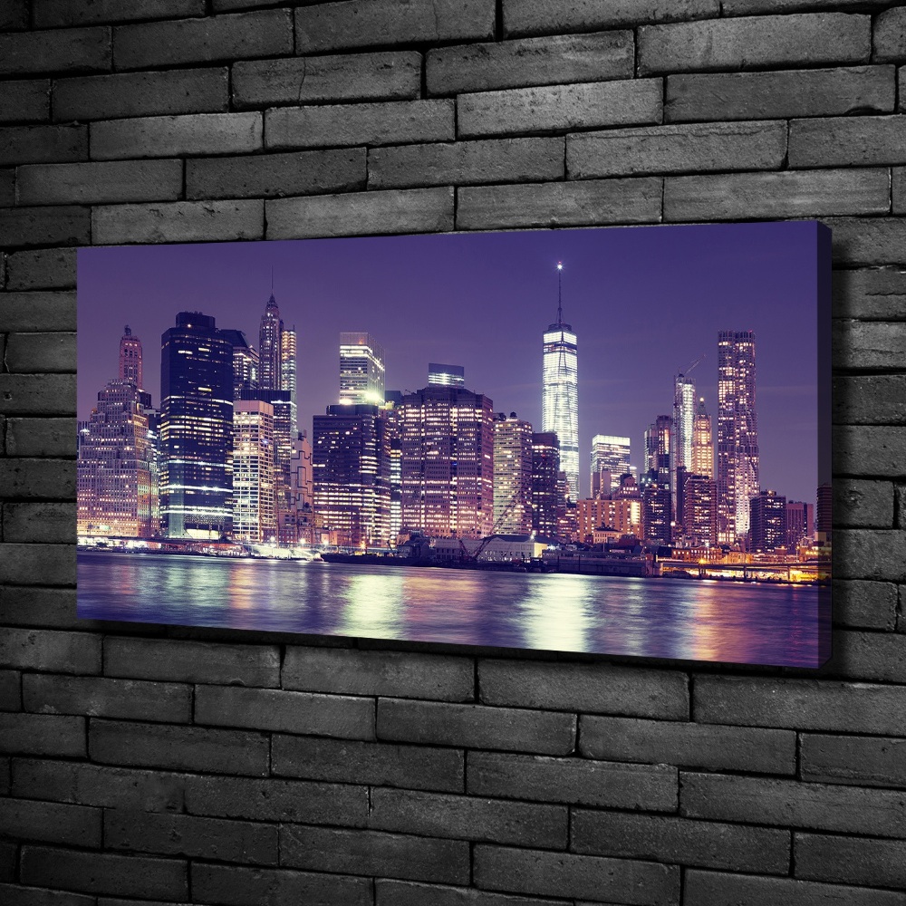 Canvas wall art New York at night