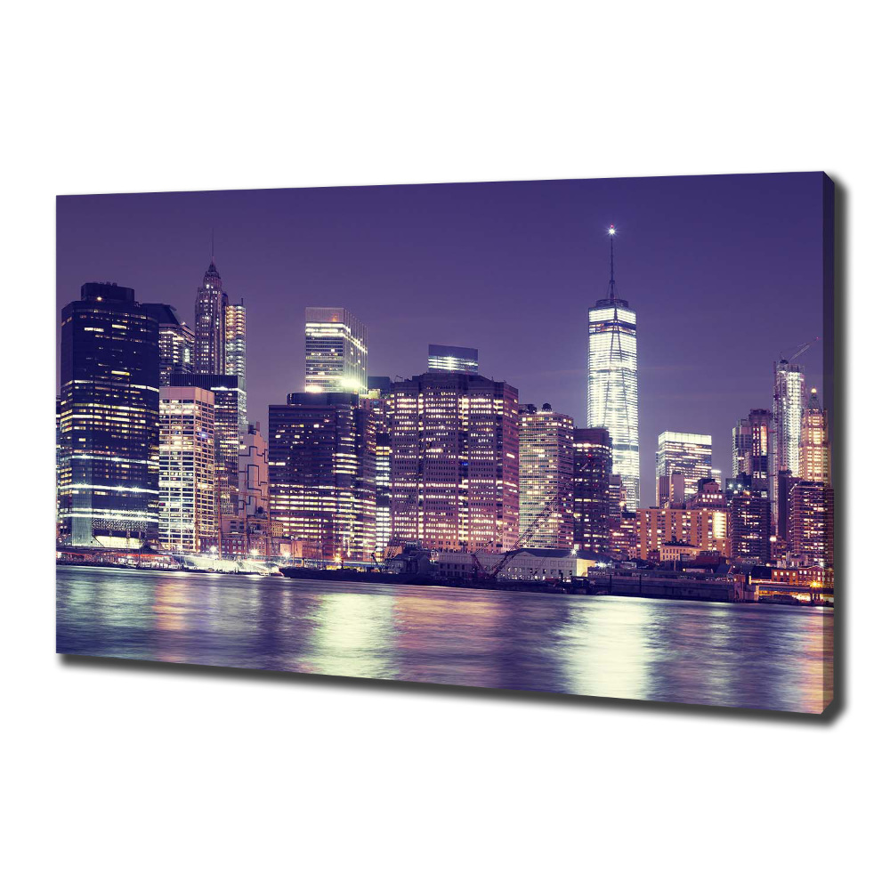 Canvas wall art New York at night