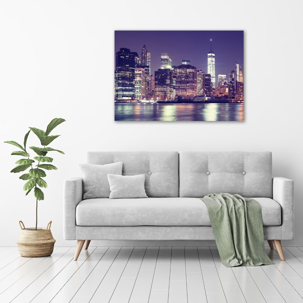 Canvas wall art New York at night