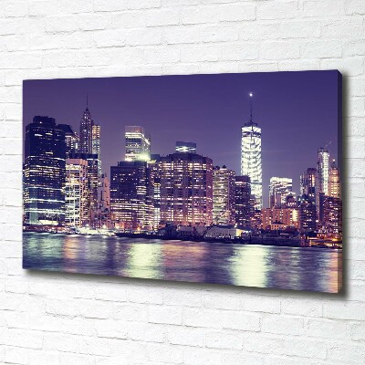 Canvas wall art New York at night