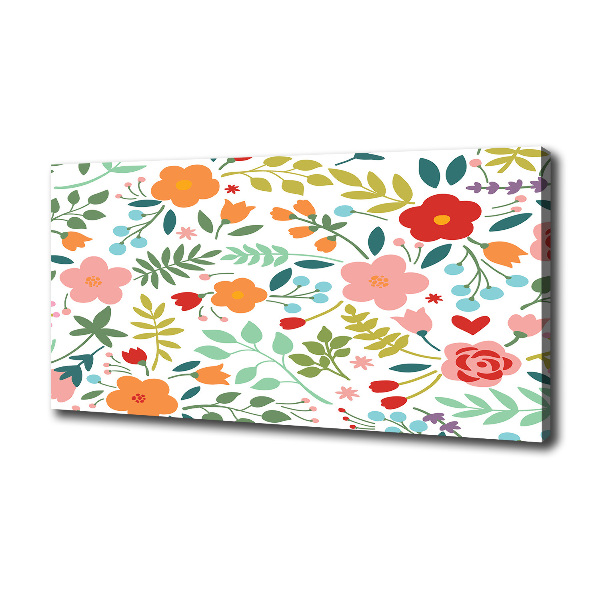 Canvas wall art Flowers illustration