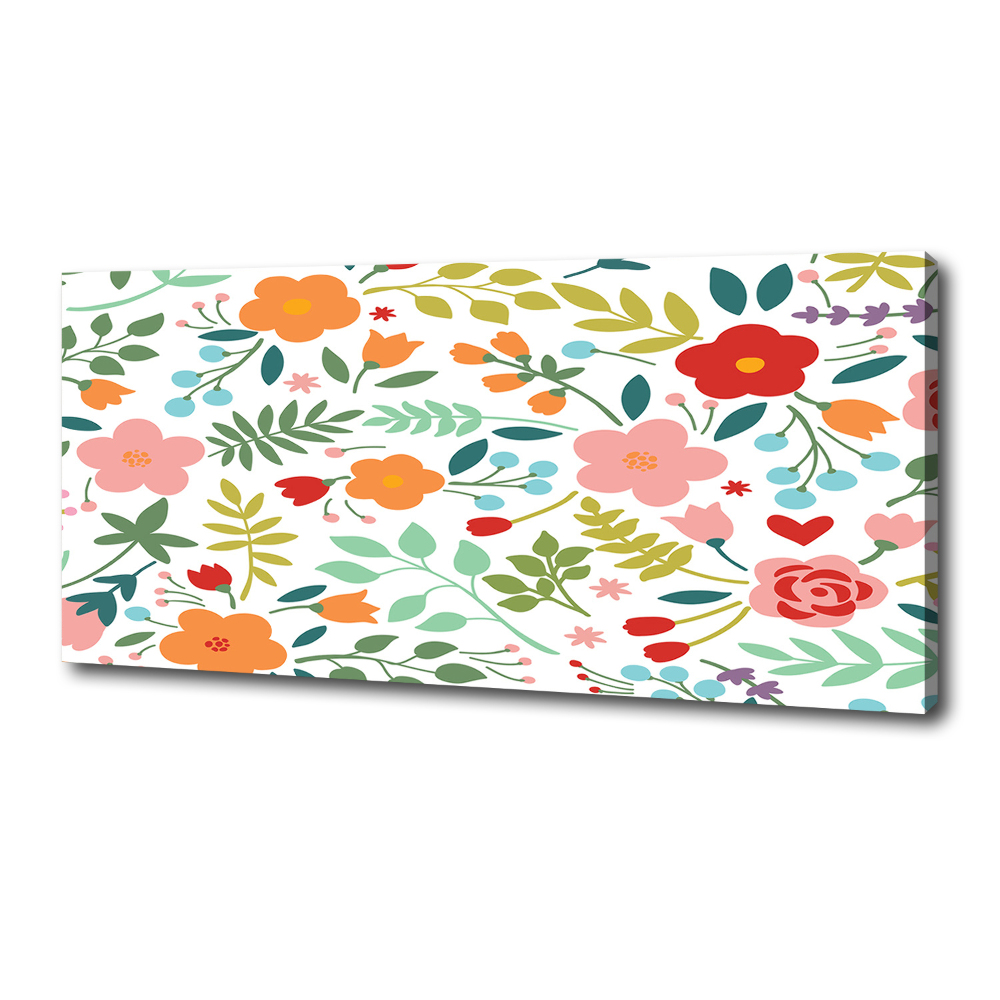 Canvas wall art Flowers illustration