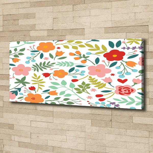 Canvas wall art Flowers illustration