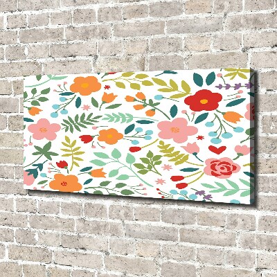 Canvas wall art Flowers illustration