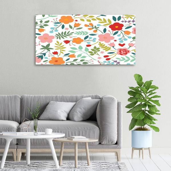 Canvas wall art Flowers illustration