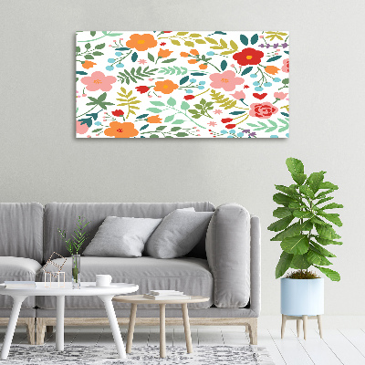 Canvas wall art Flowers illustration