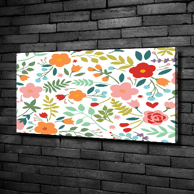 Canvas wall art Flowers illustration