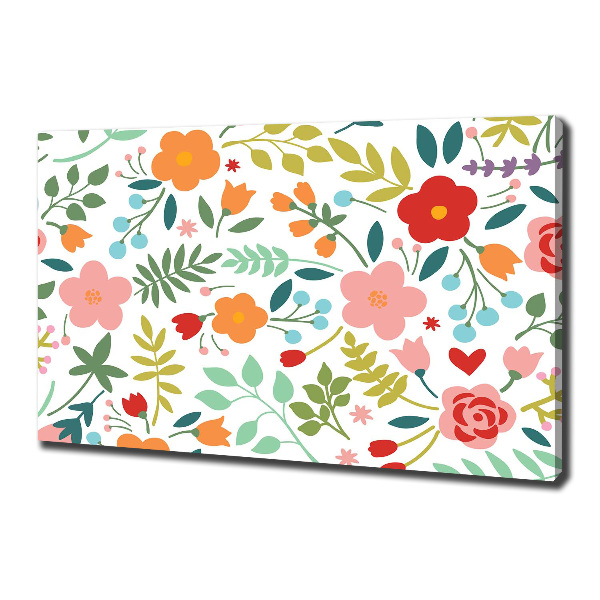 Canvas wall art Flowers illustration