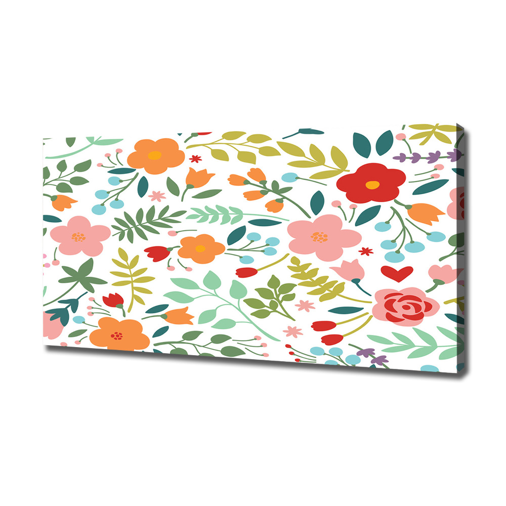 Canvas wall art Flowers illustration