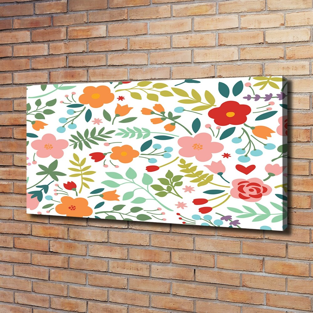 Canvas wall art Flowers illustration