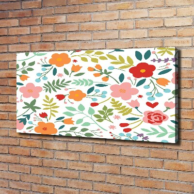 Canvas wall art Flowers illustration