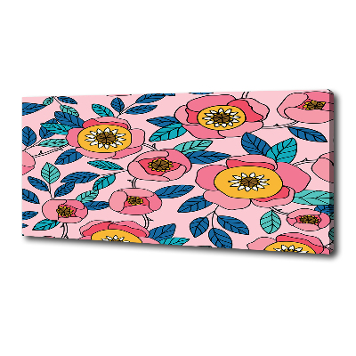 Canvas wall art Pink flowers