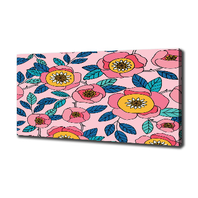 Canvas wall art Pink flowers