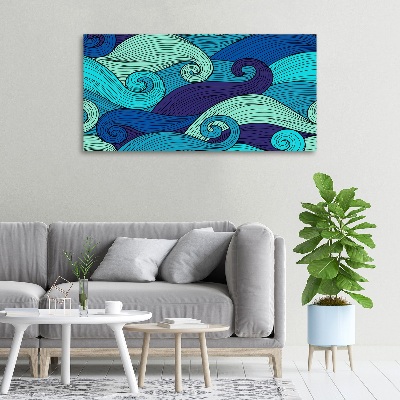 Canvas wall art Abstract waves