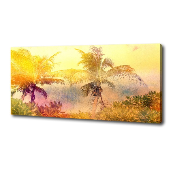 Canvas wall art Colorful palm trees