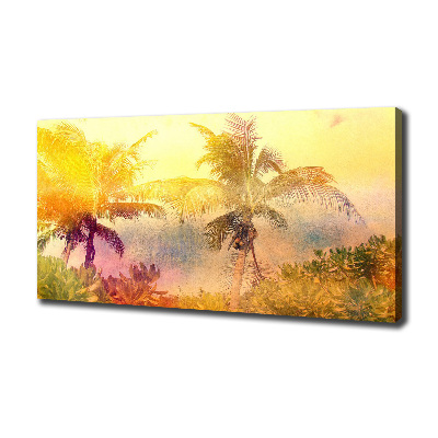 Canvas wall art Colorful palm trees