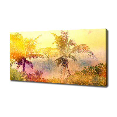 Canvas wall art Colorful palm trees