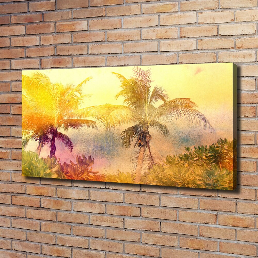 Canvas wall art Colorful palm trees