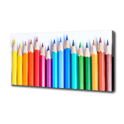 Canvas wall art Colourful pencils