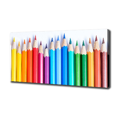 Canvas wall art Colourful pencils