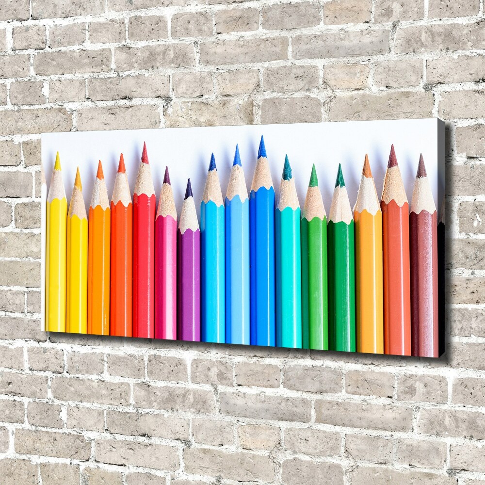 Canvas wall art Colourful pencils