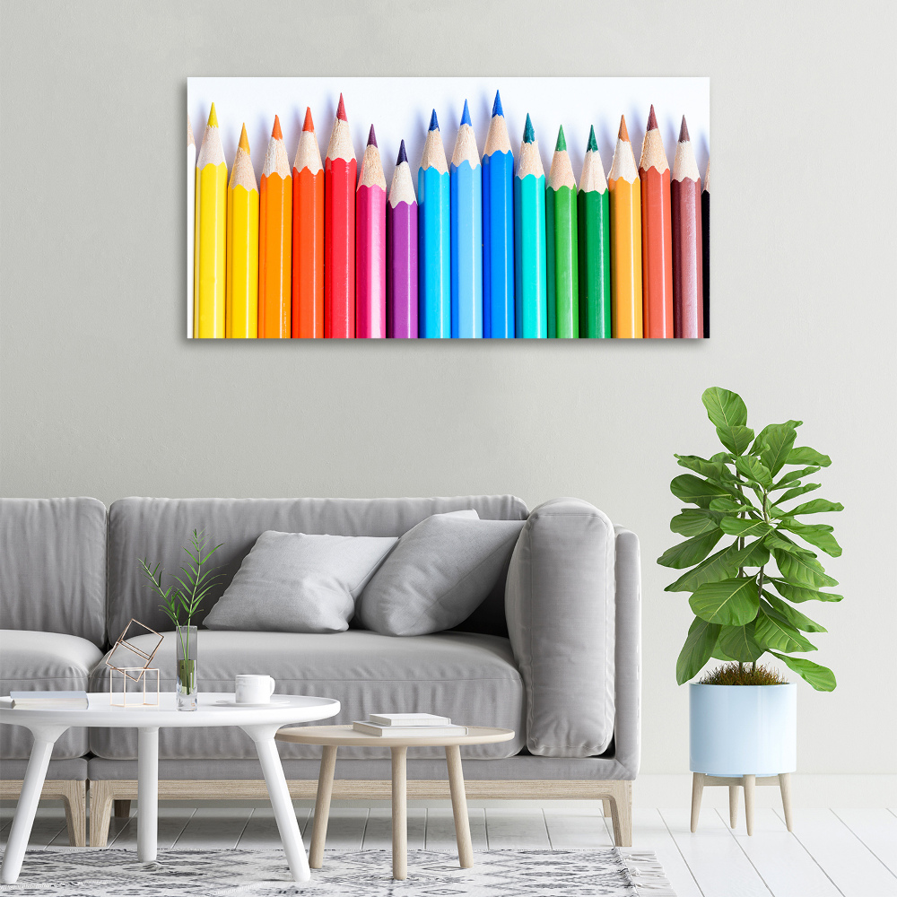 Canvas wall art Colourful pencils