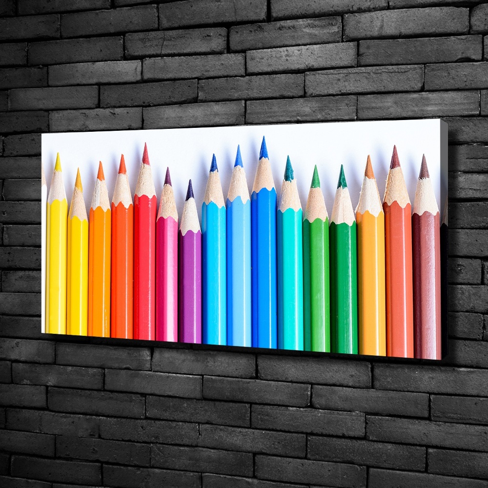 Canvas wall art Colourful pencils