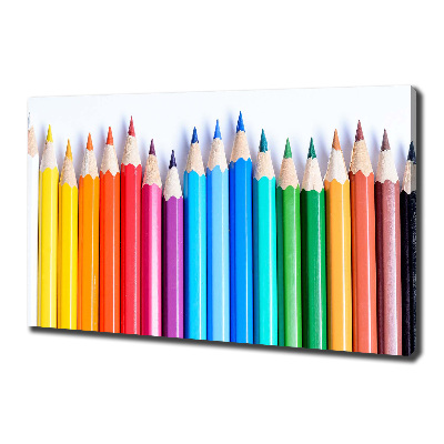 Canvas wall art Colourful pencils