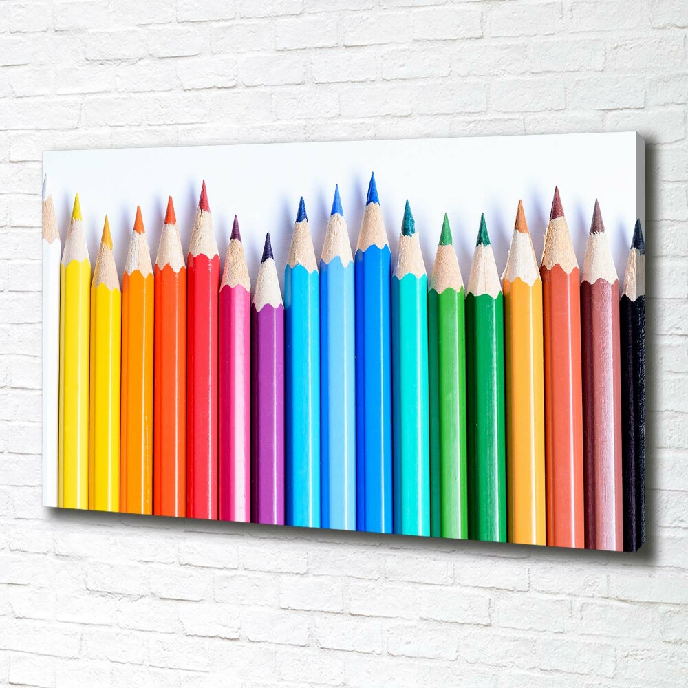 Canvas wall art Colourful pencils