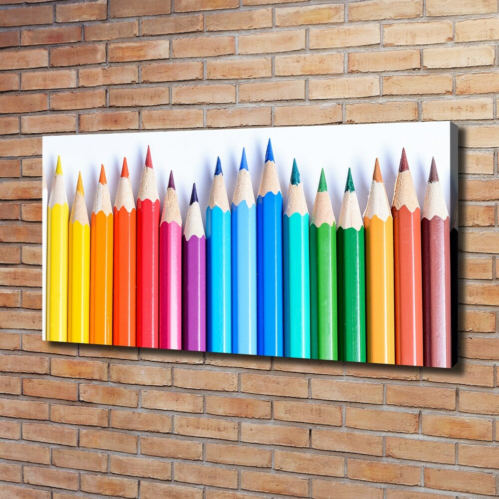 Canvas wall art Colourful pencils