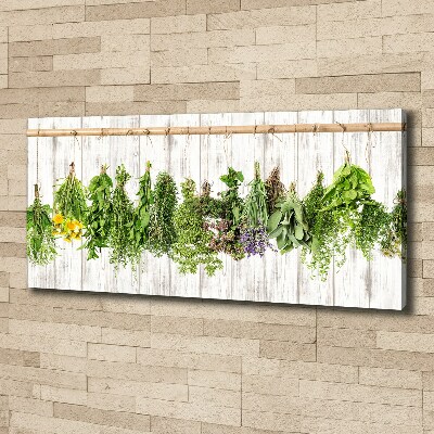 Canvas wall art Herbs on a string