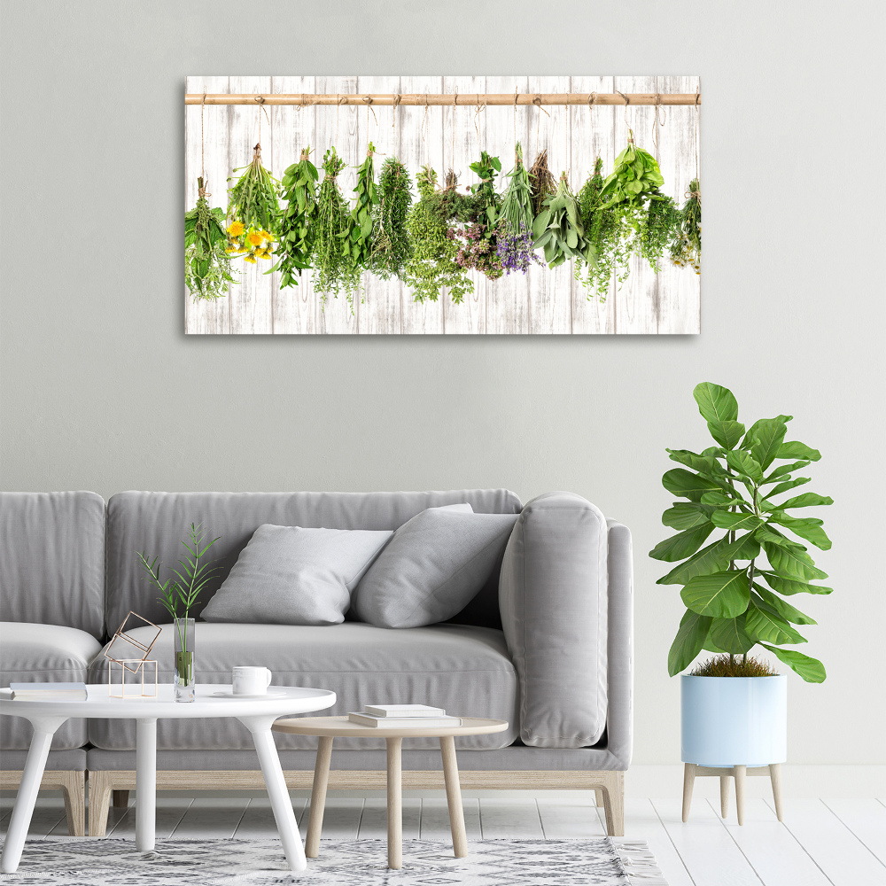 Canvas wall art Herbs on a string