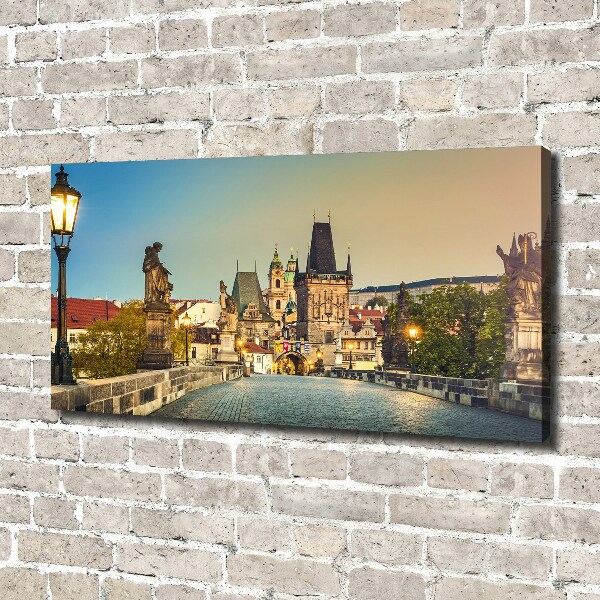 Canvas wall art Praga Czech Republic Bridge