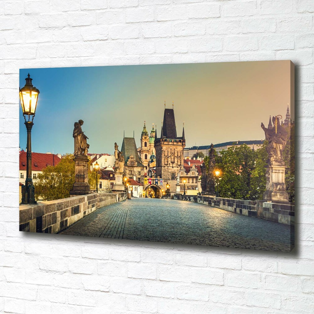 Canvas wall art Praga Czech Republic Bridge