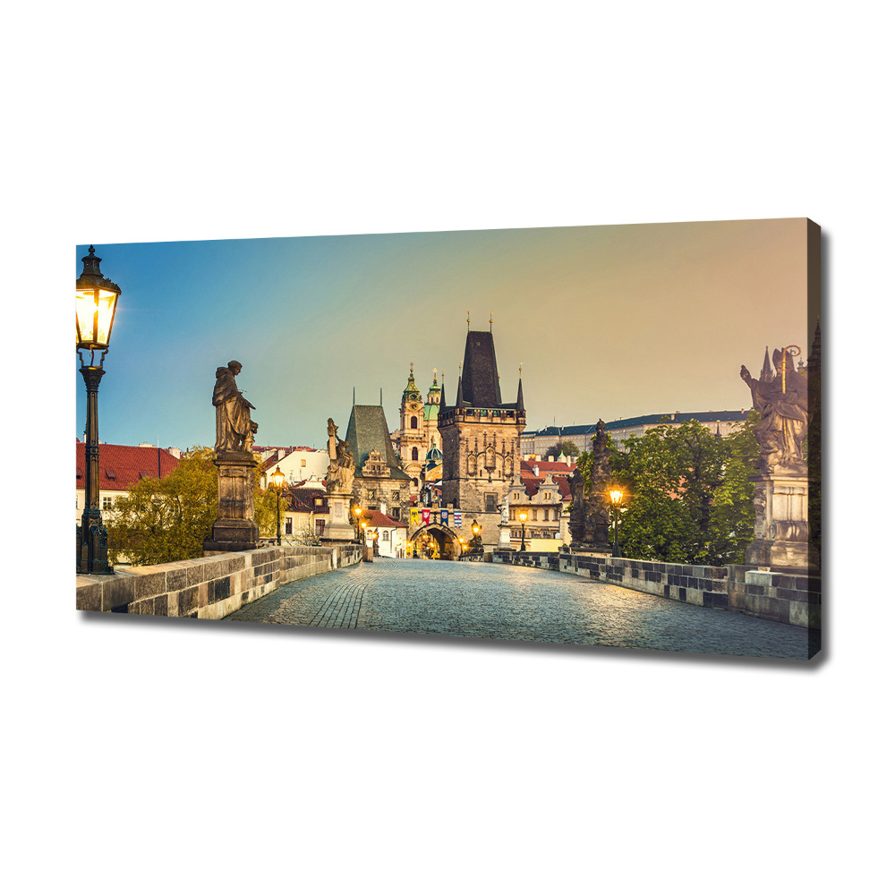 Canvas wall art Praga Czech Republic Bridge