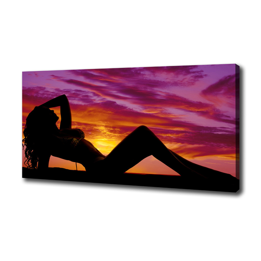 Canvas wall art A woman's silhouette