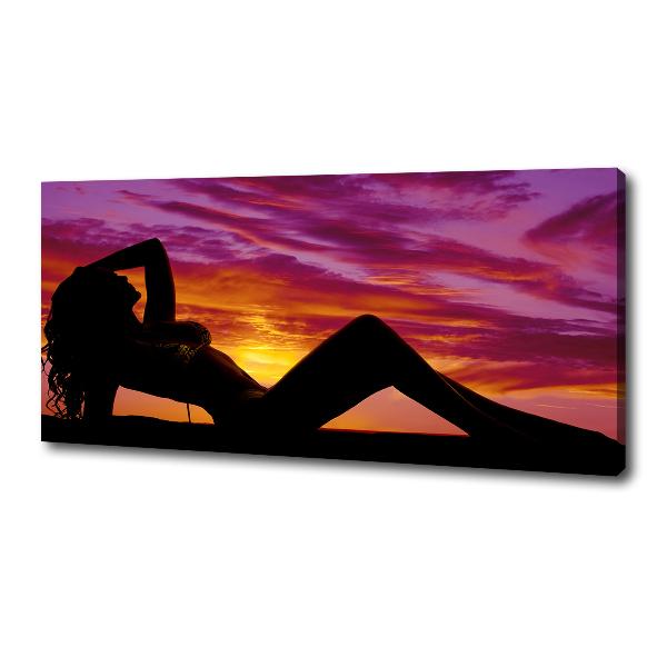 Canvas wall art A woman's silhouette