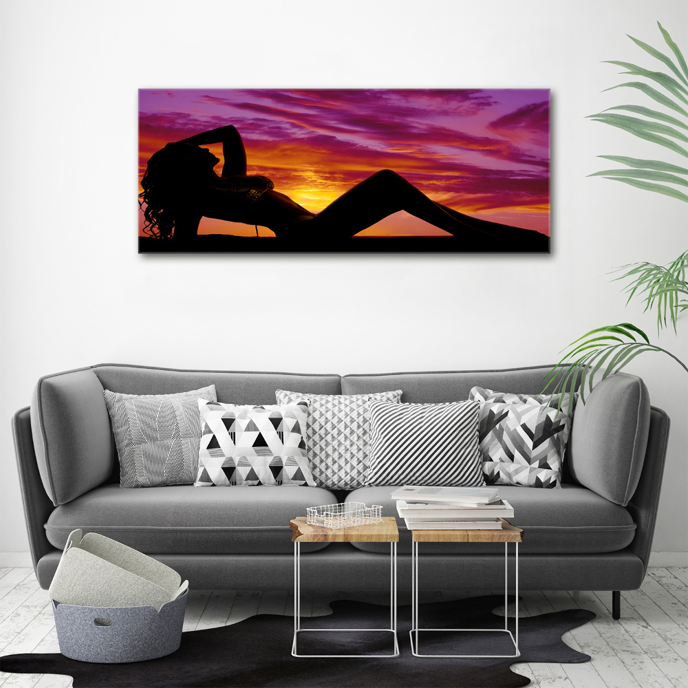 Canvas wall art A woman's silhouette