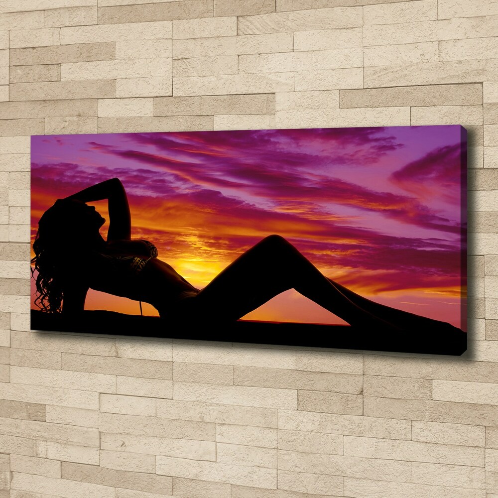 Canvas wall art A woman's silhouette