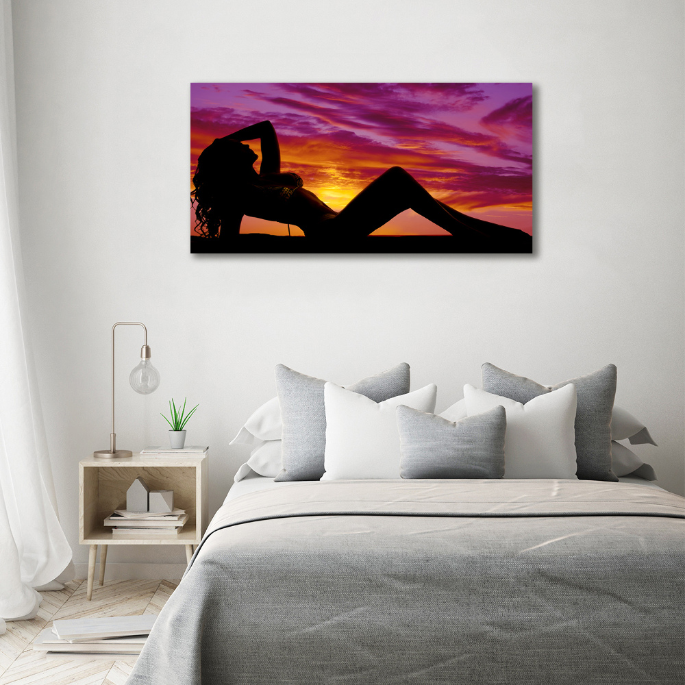 Canvas wall art A woman's silhouette