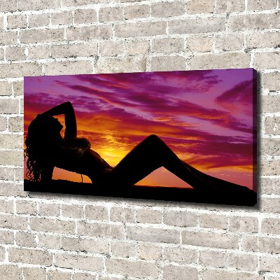 Canvas wall art A woman's silhouette