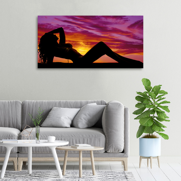 Canvas wall art A woman's silhouette