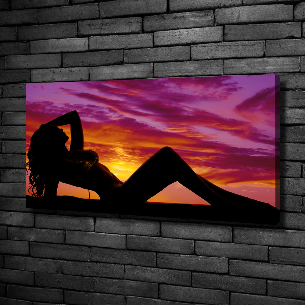 Canvas wall art A woman's silhouette