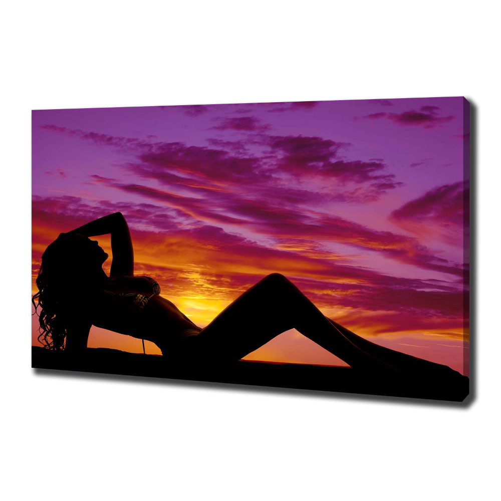 Canvas wall art A woman's silhouette