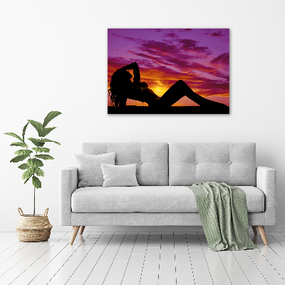 Canvas wall art A woman's silhouette