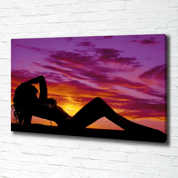 Canvas wall art A woman's silhouette