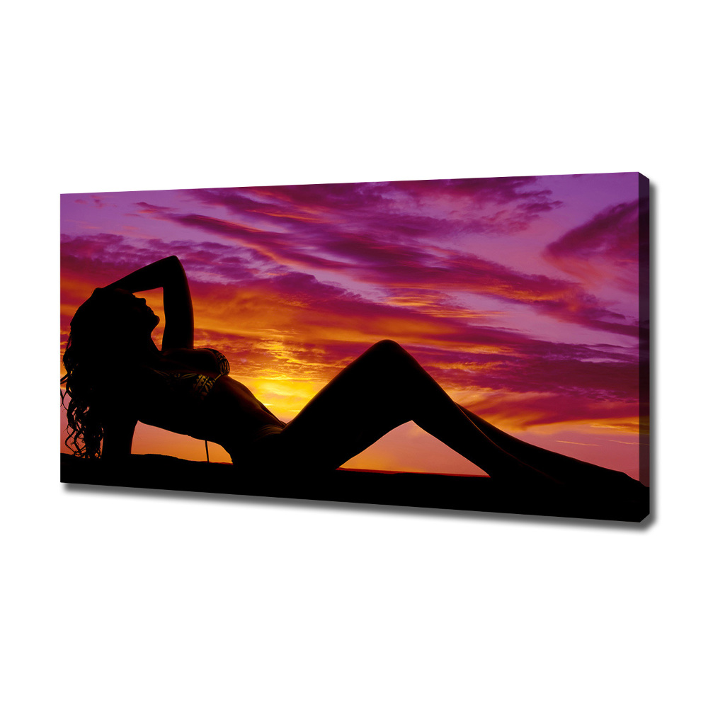 Canvas wall art A woman's silhouette