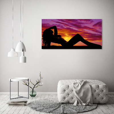 Canvas wall art A woman's silhouette