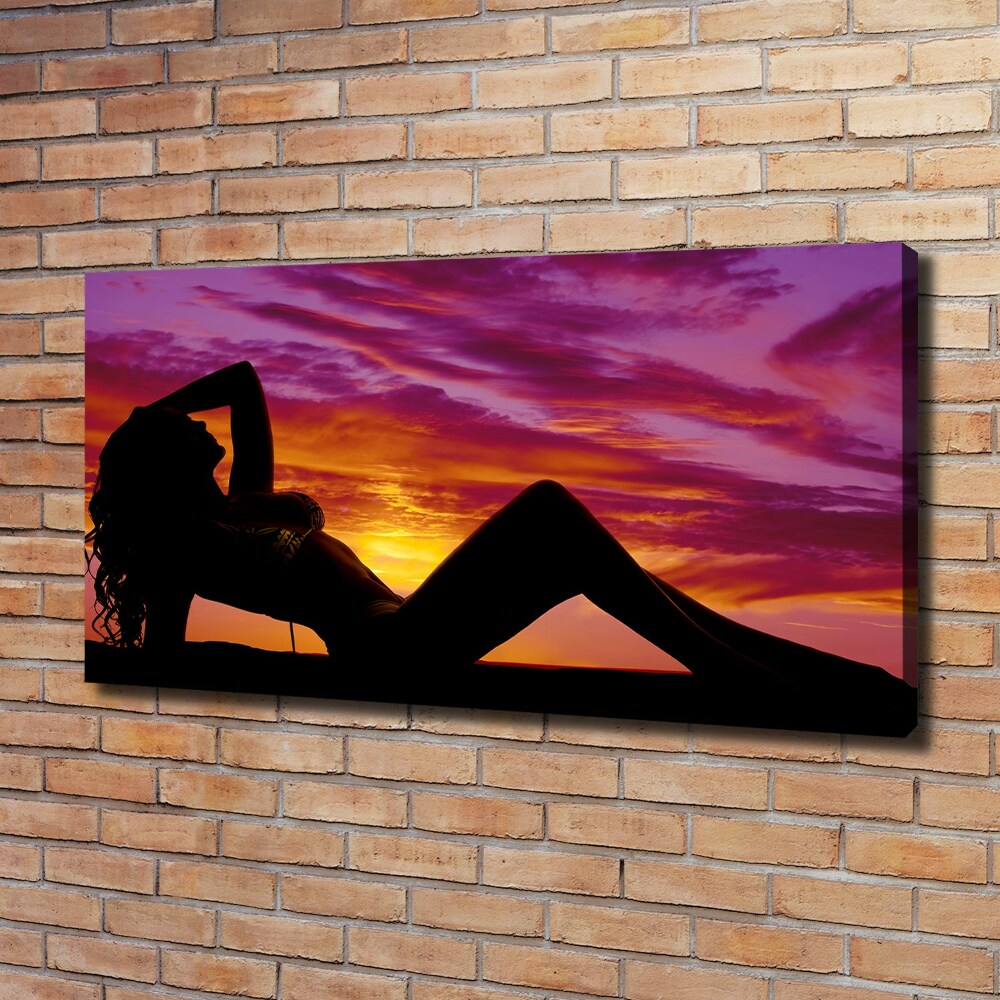 Canvas wall art A woman's silhouette